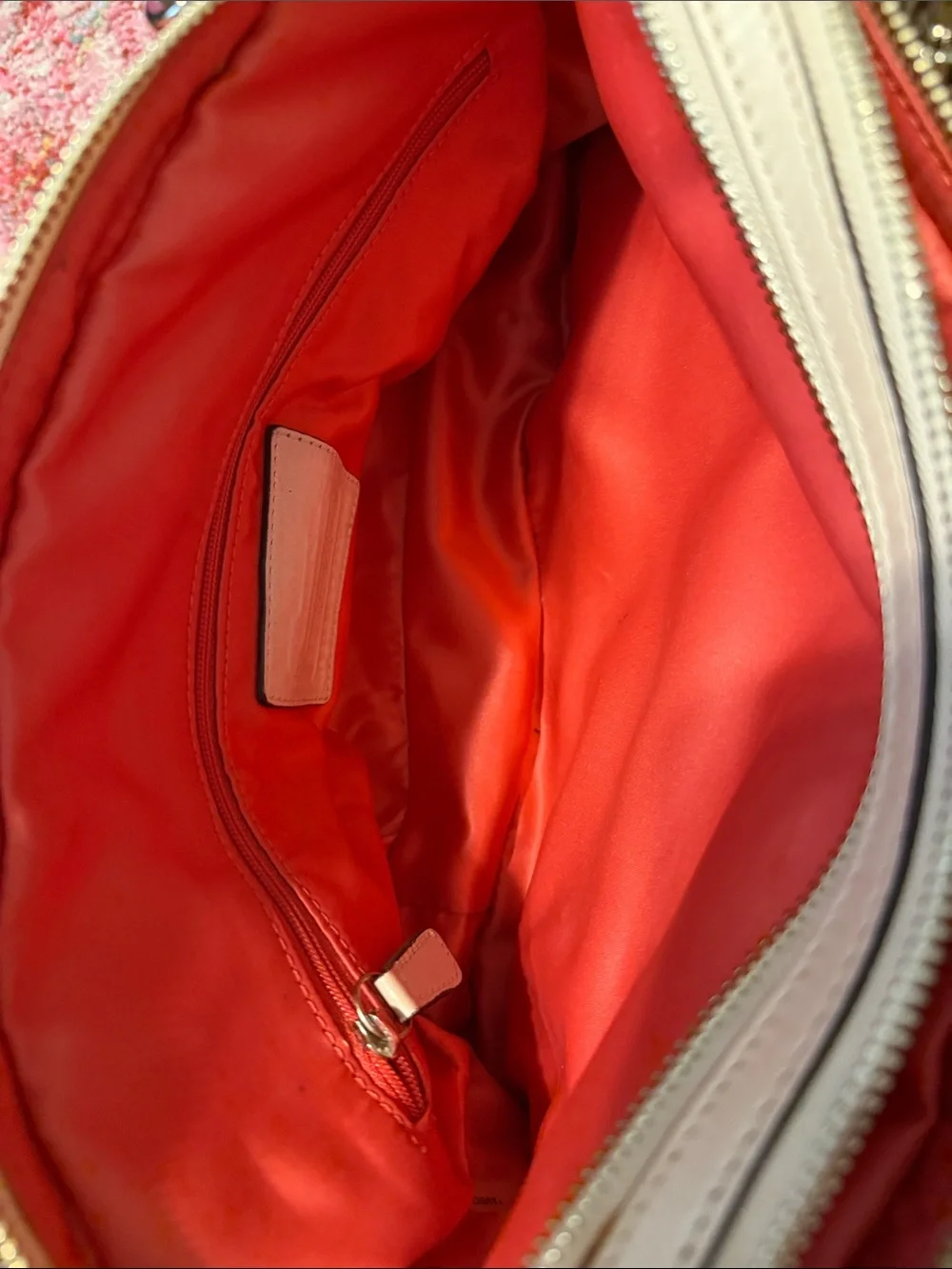 Coach Pink, Purple & Coral Signature Satchel
